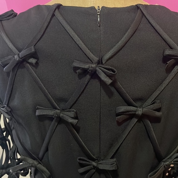 Moschino Black Satin Bows Short Sleeve Dress - Picture 7 of 12